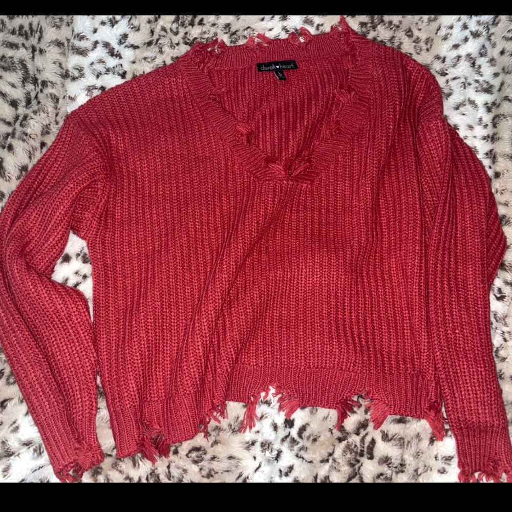 Distressed Crochet Sweater